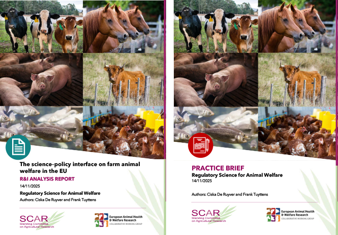 Two new documents on the topic of regulatory science for animal welfare