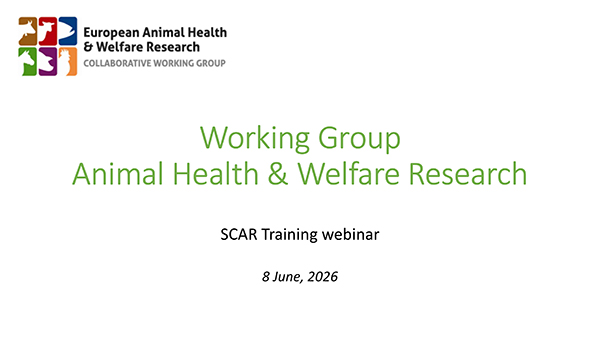 Working Group Animal Health & Welfare Research