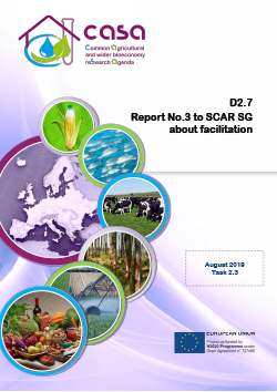 Deliverable 2.7 - Report Nr.3 to SCAR SG about facilitation