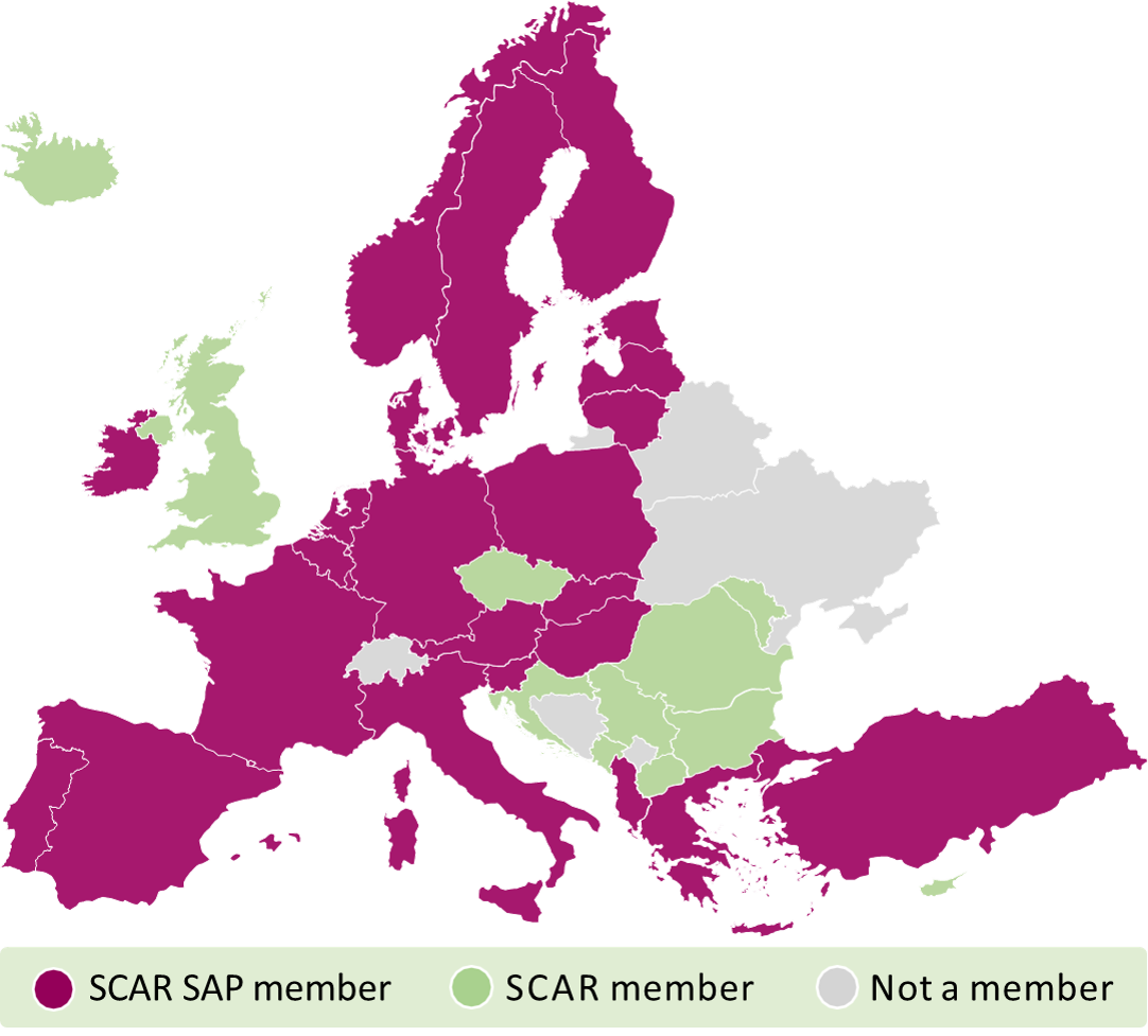 SAP members map