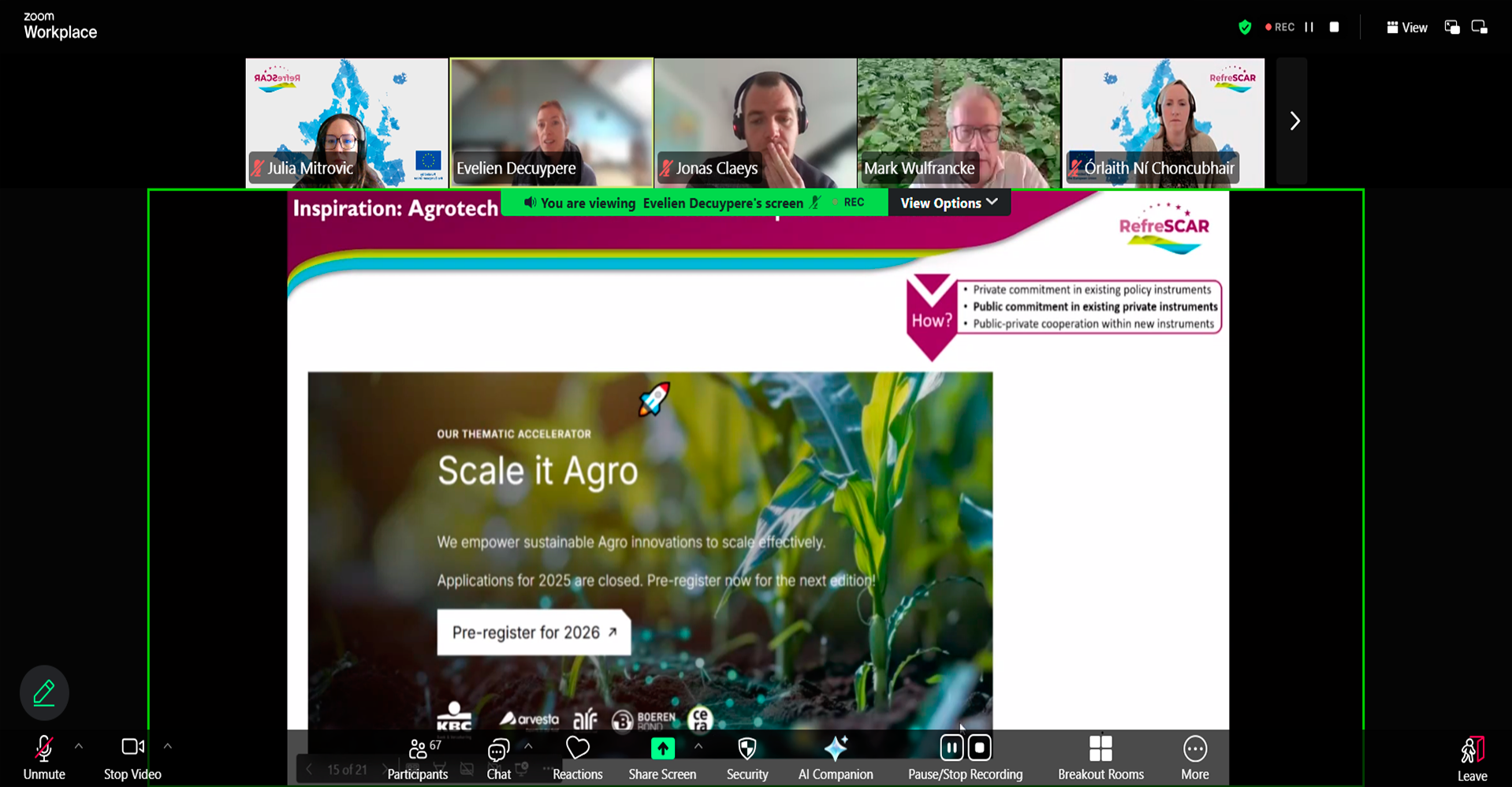 4 RefreSCAR 6th webinar
