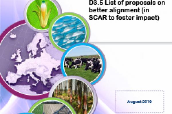Deliverable 3.5 - List of proposals on better alignment (in SCAR to foster impact)